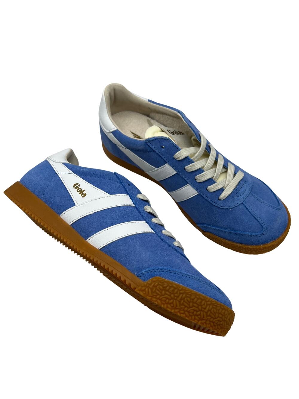 NIB Anthropologie x Gola Elan Blue Bonnet White Trainer Sneaker CLB538 Size 8